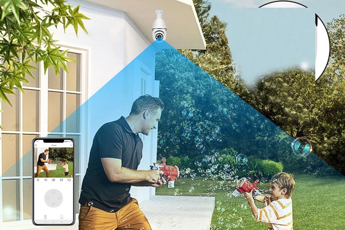 Light Bulb Security Camera HD WiFi IP Security Lamp Camera Bulb Light Camera Wireless WiFi Light Security Camera Home Security