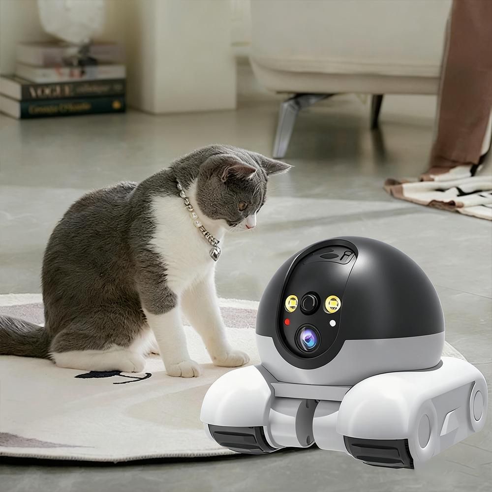 Tank Shape Smart Security Camera with Dual Screen Monitoring