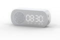FM Speaker LED Display Portable Alarm Clock Home Decor Bluetooth Digital Radio - White
