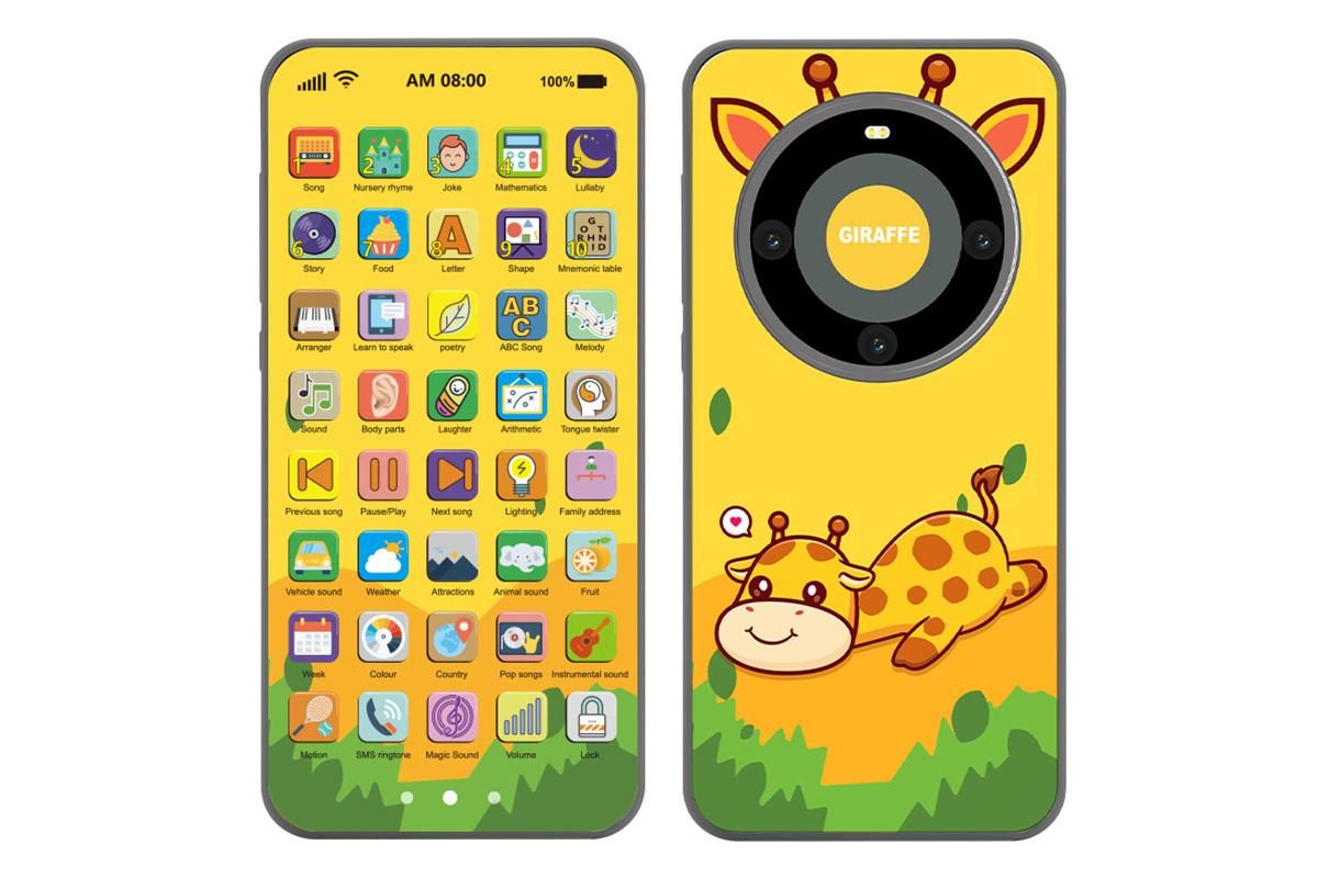 Learning Phone Toy with Over 10000 Educational Contents Touch Screen Early Education Gift for 3 year old+ - Rabbit