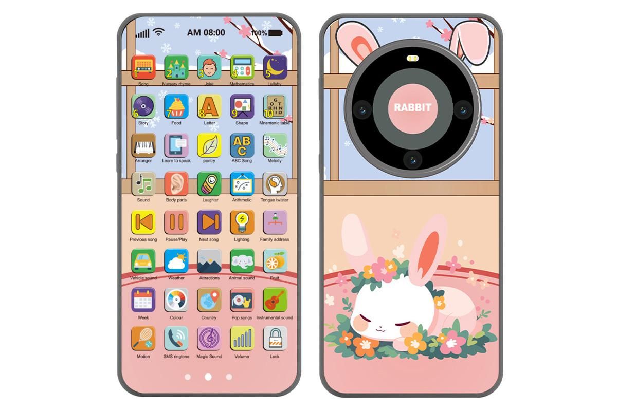 Learning Phone Toy with Over 10000 Educational Contents Touch Screen Early Education Gift for 3 year old+ - Deer