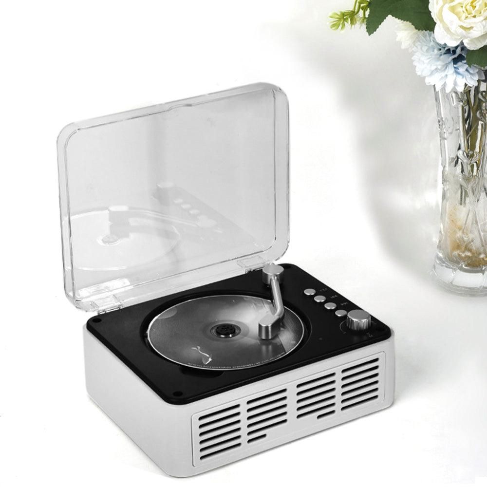 Retro CD Music Player with Bluetooth and FM Radio Multifunctional Home Audio System White