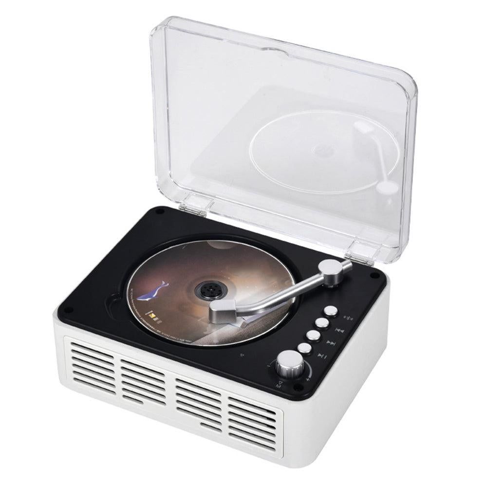 Retro CD Music Player with Bluetooth and FM Radio Multifunctional Home Audio System White