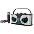 Wireless Bluetooth Karaoke Speaker with 2 Microphone Home KTV Set White