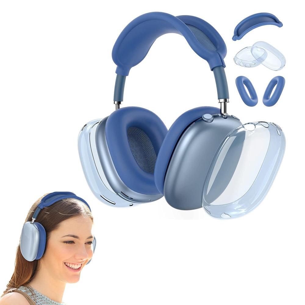 For Apple AirPods Max Headphones Case Silicone Protective Sleeves Full Set Cover Blue