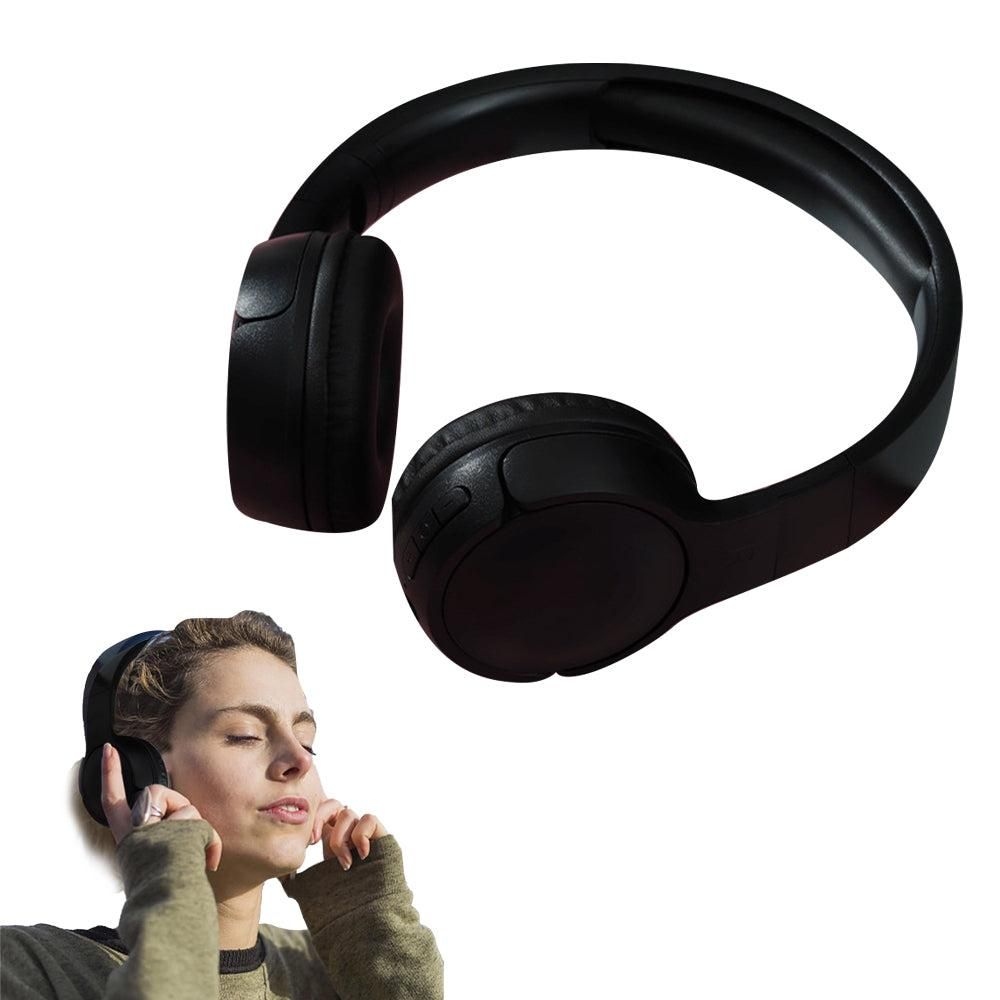Rechargeable Bluetooth Wireless Headphones On-Ear Stereo Headset Navy Blue