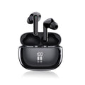 Wireless Bluetooth Noise-Cancelling In-Ear Earbuds with LED Display Black