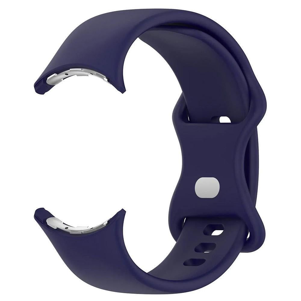 For Google Pixel Watch 1 / 2 Soft Replacement Strap Silicone Sport Watch Band Blue - L