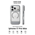 MagSafe Case for iPhone 17 Pro Max - Grey Matte Shockproof Cover with Hidden Kickstand