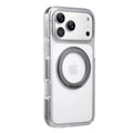 Clear MagSafe iPhone 17 Pro Case with 360° Rotating Ring Stand - Grey Edition