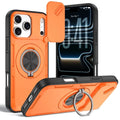 2-in-1 Magnetic Sliding Lens Case, Orange for iPhone 17 Pro Max