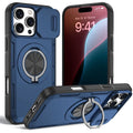 2-in-1 Magnetic Sliding Lens Case, Blue for iPhone 16 Pro Max
