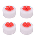 4pcs Hummingbird Feeder Flower Shaped Handheld Bird Feeder Wild Bird Feeding Tool for Outdoor Garden Yard Red