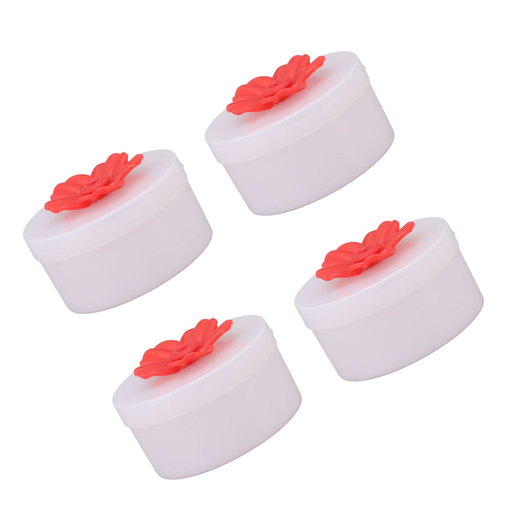 4pcs Hummingbird Feeder Flower Shaped Handheld Bird Feeder Wild Bird Feeding Tool for Outdoor Garden Yard Red