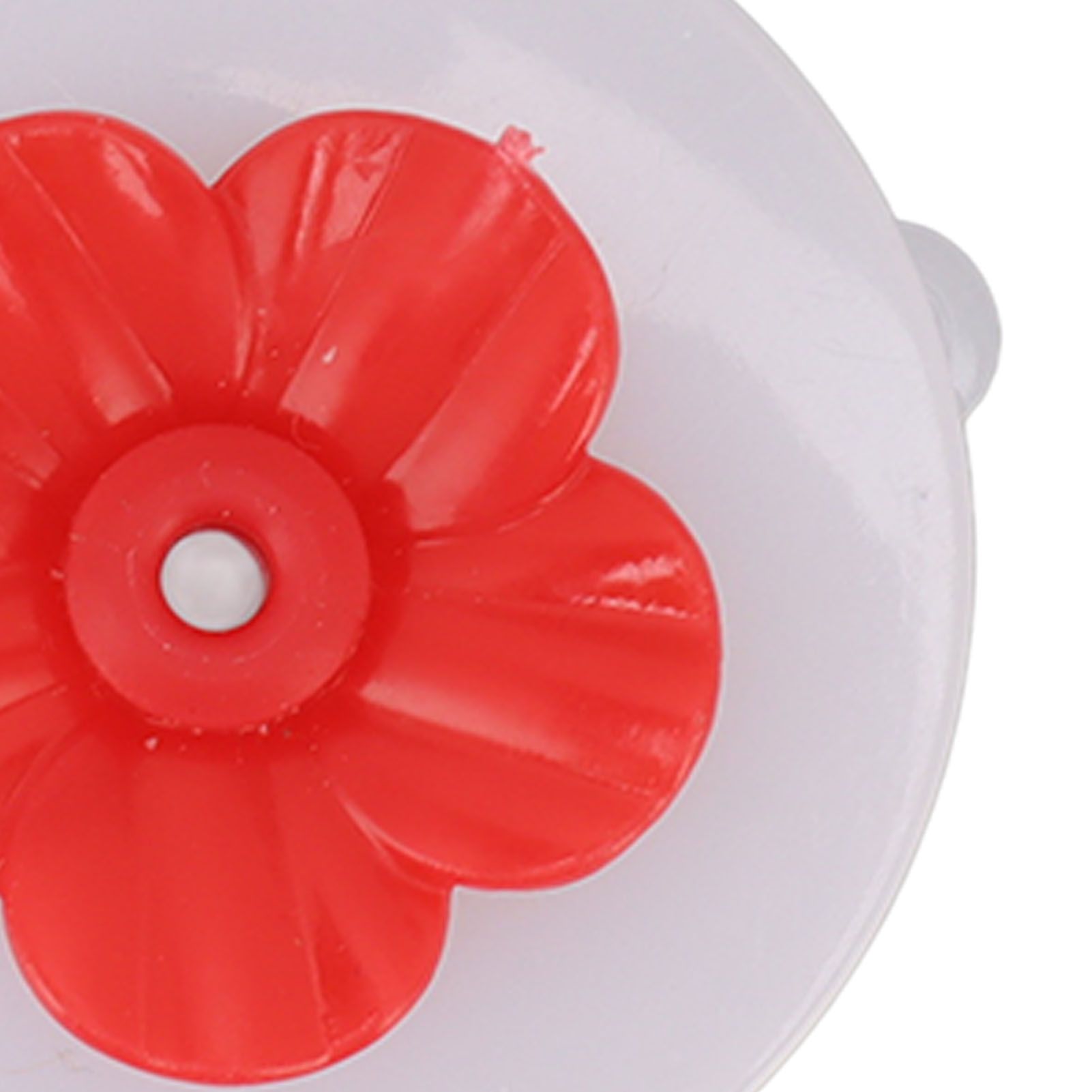 4pcs Hummingbird Feeder Flower Shaped Handheld Bird Feeder Wild Bird Feeding Tool for Outdoor Garden Yard Red