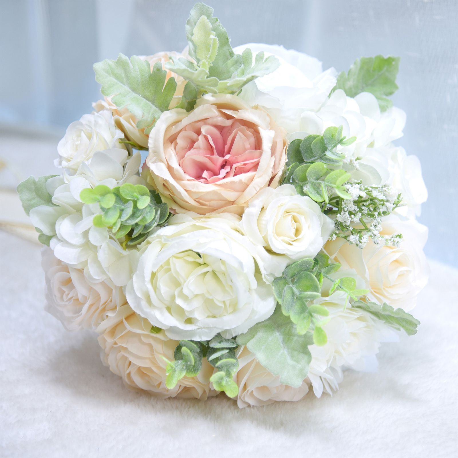 Wedding Bridal Hand Bouquet Home Decoration Fake Flower Silk Flower Artifical Decorative Bouquet
