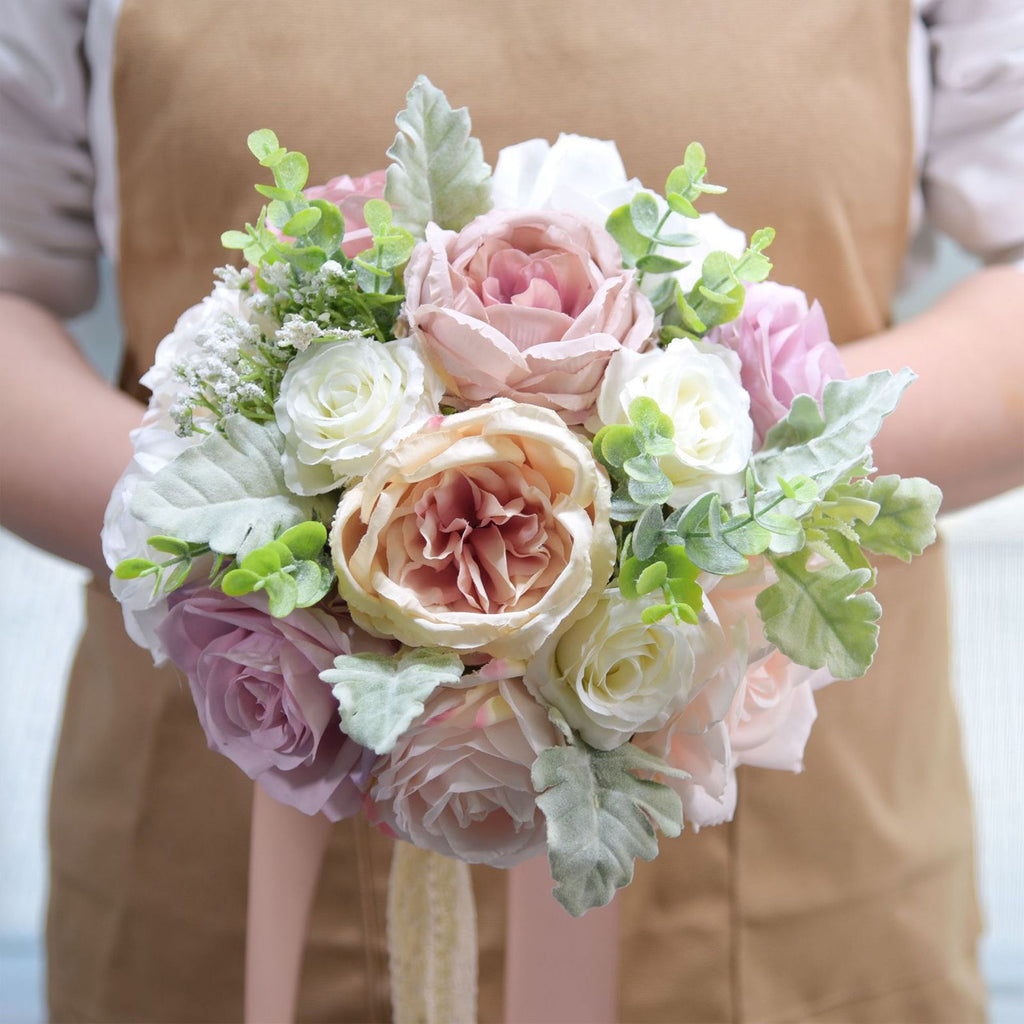 Wedding Bridal Hand Bouquet Home Decoration Fake Flower Silk Flower Artifical Decorative Bouquet