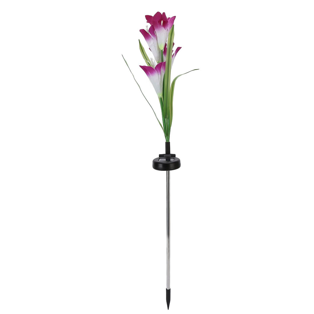 Solar Powered Flower Lights Waterproof Outdoor Solar Garden Stake Lights for Garden Patio BackyardPurple Color