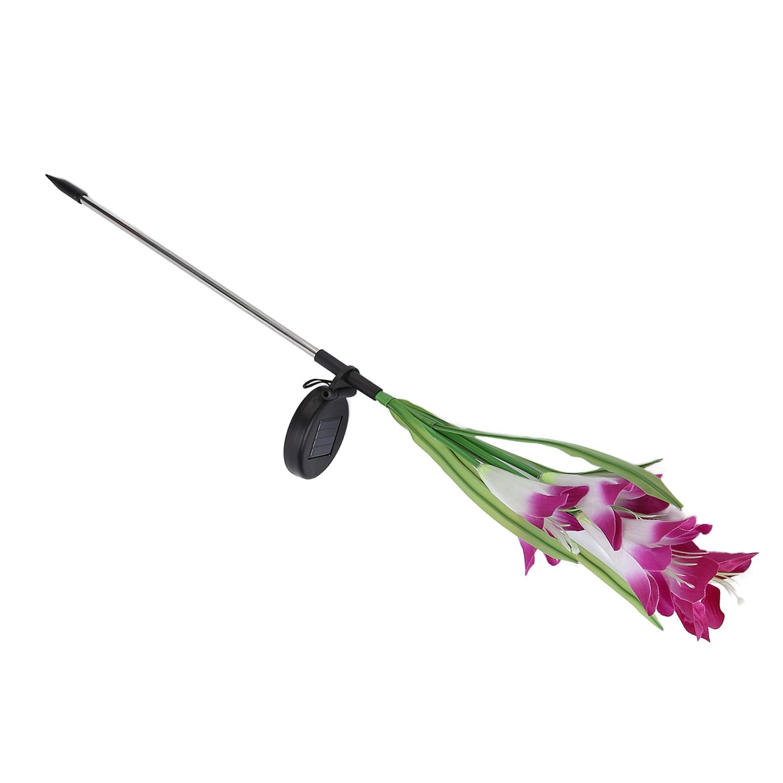 Solar Powered Flower Lights Waterproof Outdoor Solar Garden Stake Lights for Garden Patio BackyardPurple Color