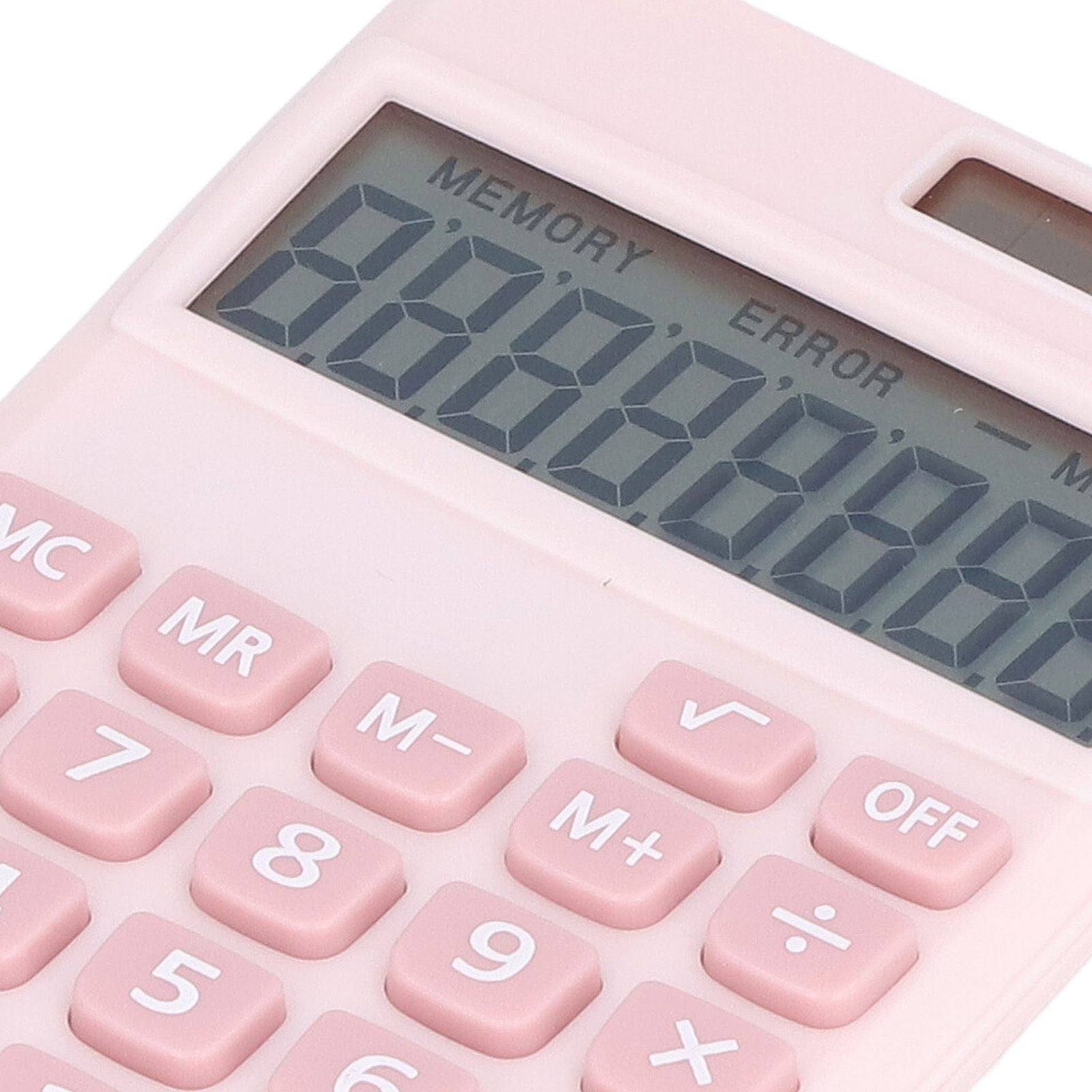 Calculators 8 Digit Solar Battery Dual Power Handheld Pocket Calculator with Large LCD Display Big Sensitive ButtonPink