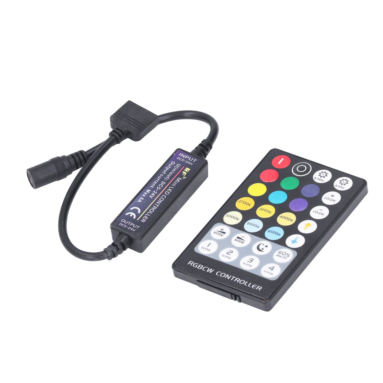 LED Controller Wireless RF 5 in 1 Mini Full Touch LED Light Bar 28 Keys RGB CCT Controller
