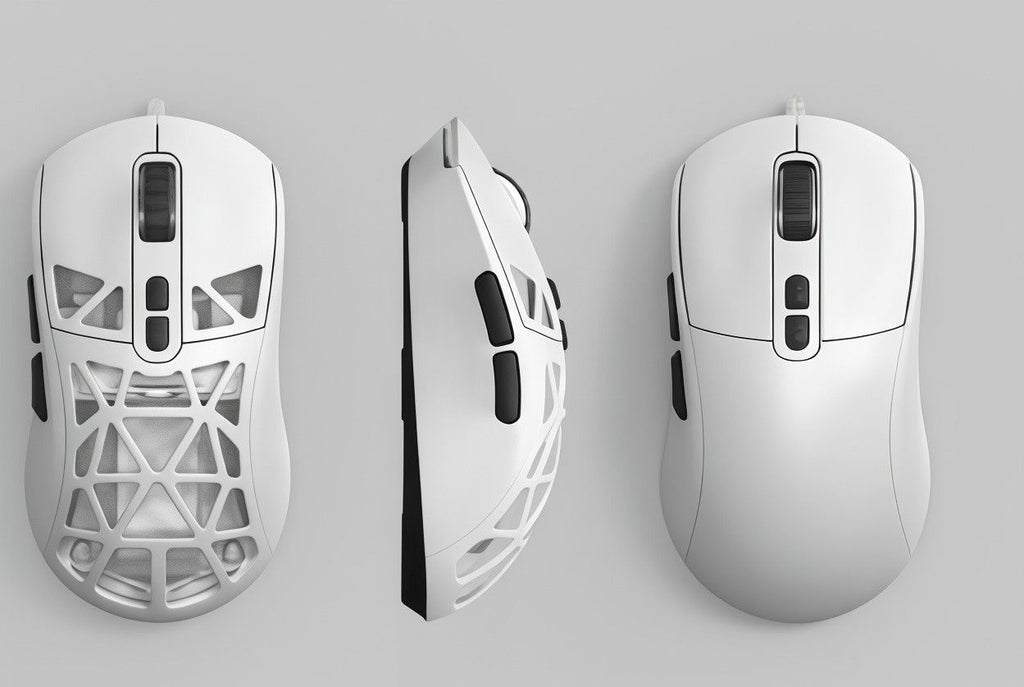 SM802 Tri‑Mode Gaming Mouse, Adjustable DPI, RGB Backlight, Ergonomic Wireless Mouse,white