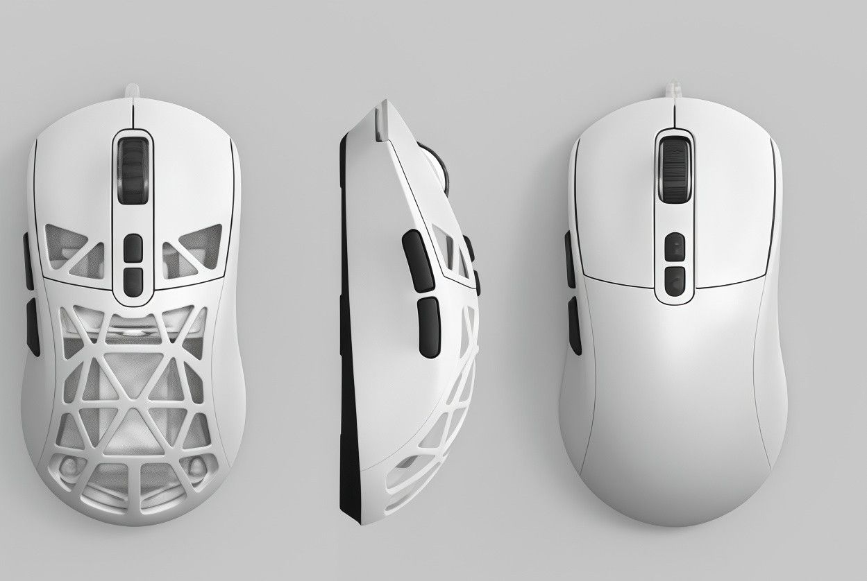 SM802 Tri‑Mode Gaming Mouse, Adjustable DPI, RGB Backlight, Ergonomic Wireless Mouse,white
