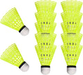 Durable Nylon Badminton Shuttlecocks Indoor Outdoor Training Recreational Yellow 12 Pack