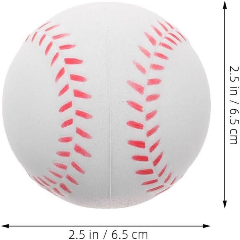 Soft PU Training Baseball 6Pcs Indoor Lightweight Pract Sports Ball Set
