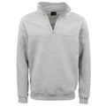 New Men's Unisex Adult Half-Zip Fleece Jumper Pullover Stand Collar Jacket Shirt, Light Grey, S