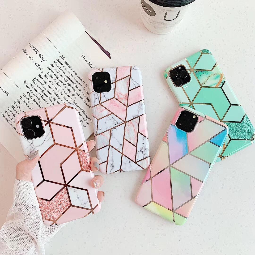 Rainbow Case for iPhone 14 13 12 11 Pro Max XR XS Marble Phone Shockproof Cover Silicone - For iphone 14 Pro