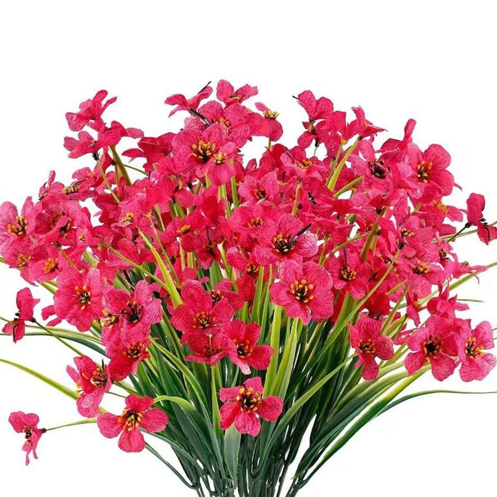 12pcs Artificial Flowers Set for Home Decor Wedding Party Fake Floral Decor - Peach