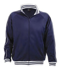 Identitee Mens Varsity Track Suit Top Jacket Jumper Long Sleeve - Navy Blue - XXX-Large (Plus Size)