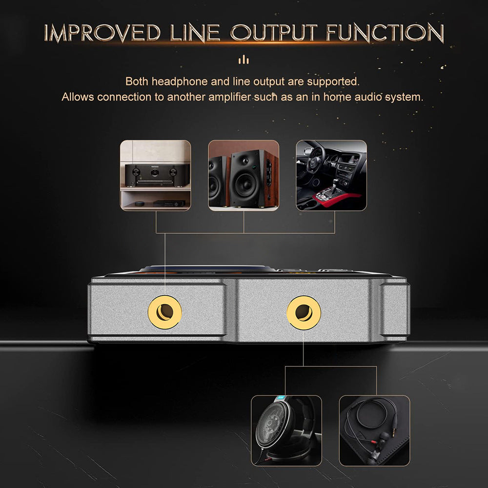 Portable Hi-Res Digital Audio Player - DSD, Dual DAC, Bluetooth 5.0, Expandable Storage(BLACK 16GB + 16GB)