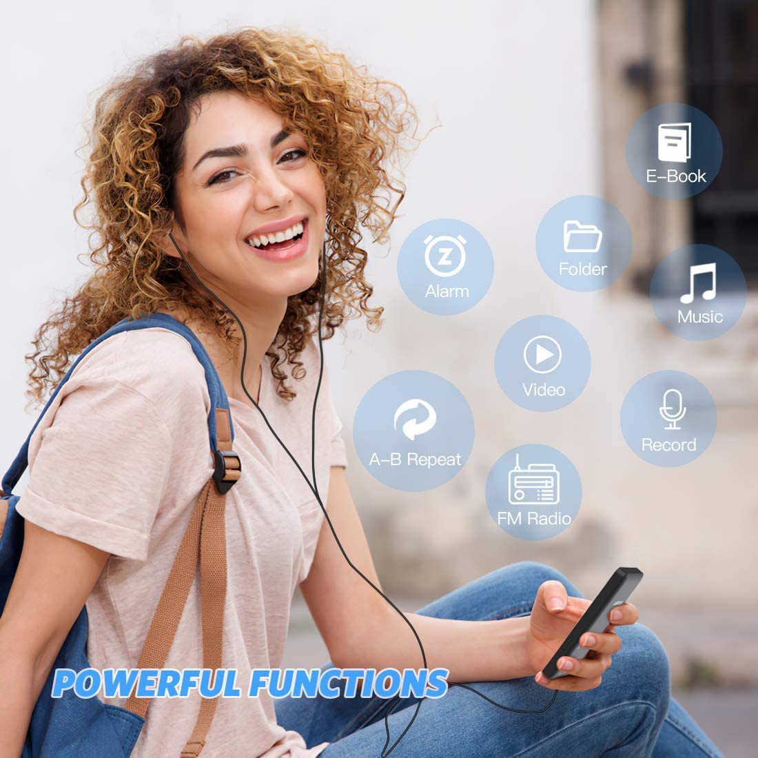 Portable Digital Music Player - Bluetooth 5.4, Hi-Fi Lossless Sound, 8GB Built-in & Expandable Storage(black 8GB)