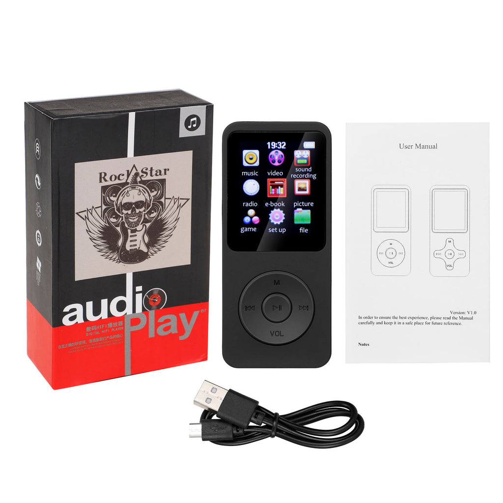 Portable Digital Music Player - Bluetooth 5.4, Hi-Fi Lossless Sound, 8GB Built-in & Expandable Storage(black 32GB)