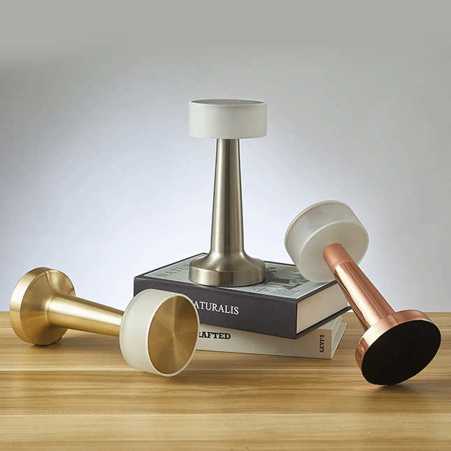 Copper Rechargeable Acrylic Shade UFO Table Lamp Touch Control LED Bedside Night Light, Cordless Ambient Desk Lamp for Bedroom Living Room Camping