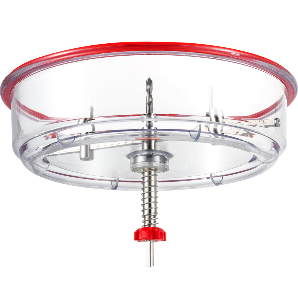 Adjustable Hole Saw Cutter Kit, 1-5/8\" to 11-13 /16\" (40-300 mm), Recessed Hole Saw with PC Dust Shield, Two Replaceable Pilot Drill Bits, for Recessed Lights, Ceiling Speakers, Vent Holes