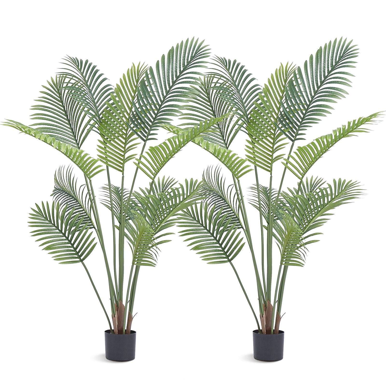 Artificial Palm Tree, 1.5m Tall Faux Plant, Secure PE Material & Anti-Tip Tilt Protection Low-Maintenance Plant, Lifelike Green Fake Tree for Home Office Warehouse Decor Indoor Outdoor