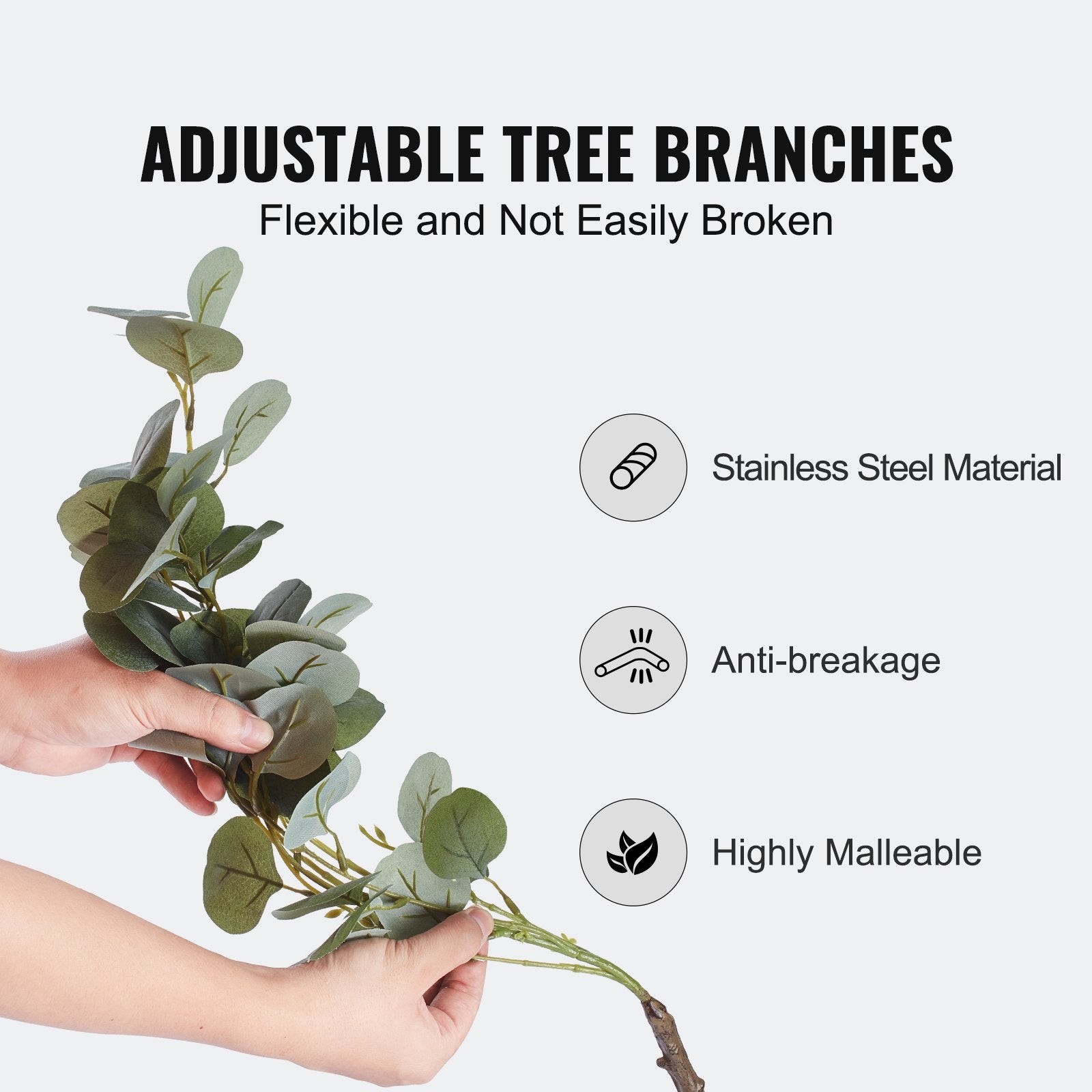 Artificial Eucalyptus Tree, 15.2cm Tall Faux Plant, Secure PE Material & Anti-Tip Tilt Protection Low-Maintenance Plant, Lifelike Green Fake Potted Tree for Home Office Decor Indoor Outdoor