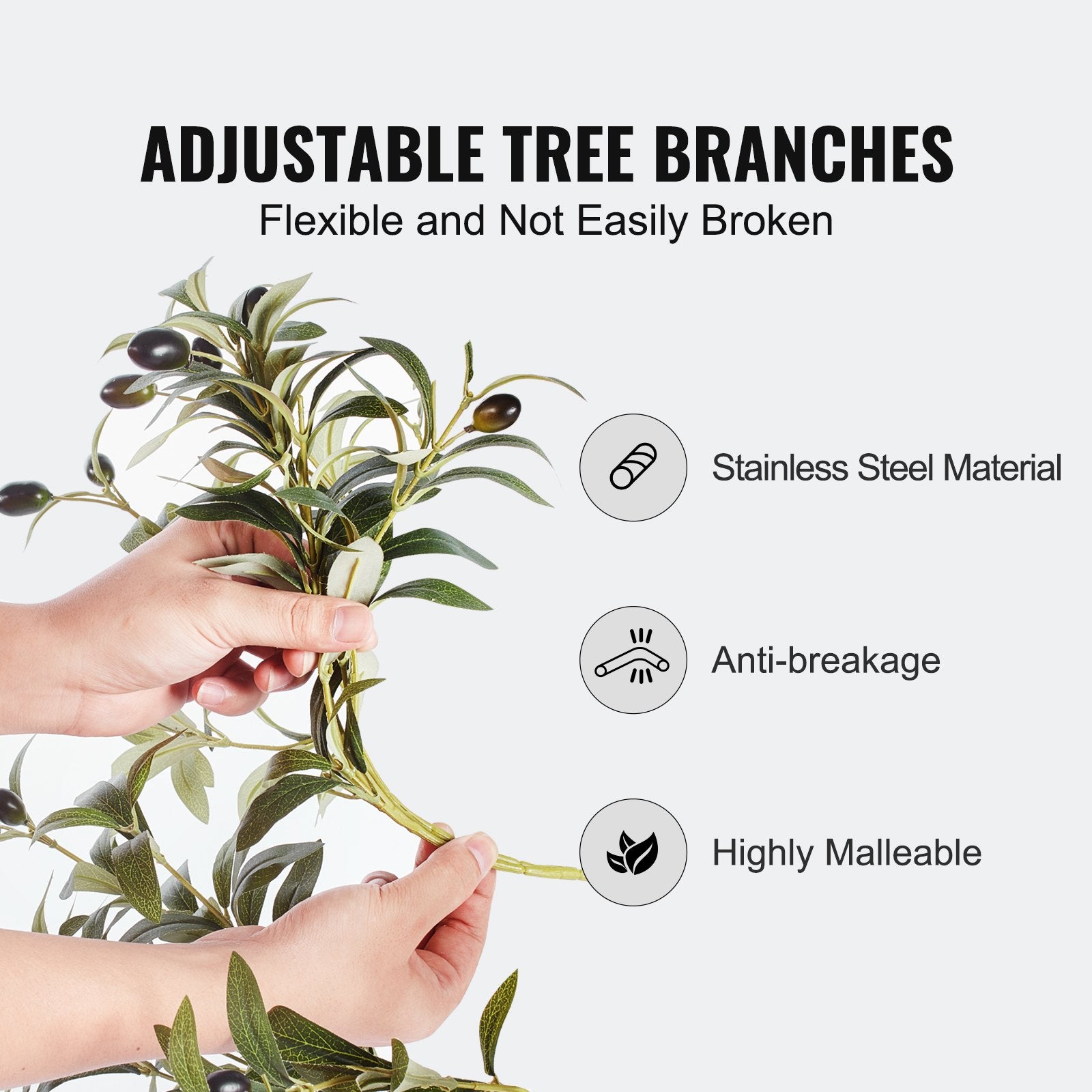 Artificial Olive Tree, 15.2cm Tall Faux Plant, Secure PE Material & Anti-Tip Tilt Protection Low-Maintenance Plant, Lifelike Green Fake Potted Tree for Home Office Warehouse Decor Indoor Outdoor
