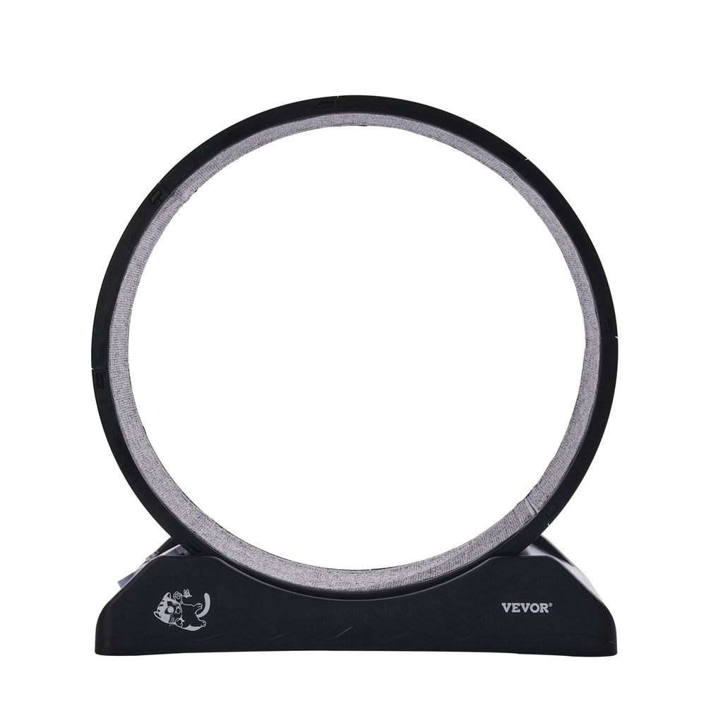Cat Exercise Wheel, 31.5 in, Large Cat Running Wheel with Secure Brake & Carpeted Runway, Quiet Operation Cat Treadmill, Indoor Cats Exerciser Wheel for Pets Weight Loss & Health Black