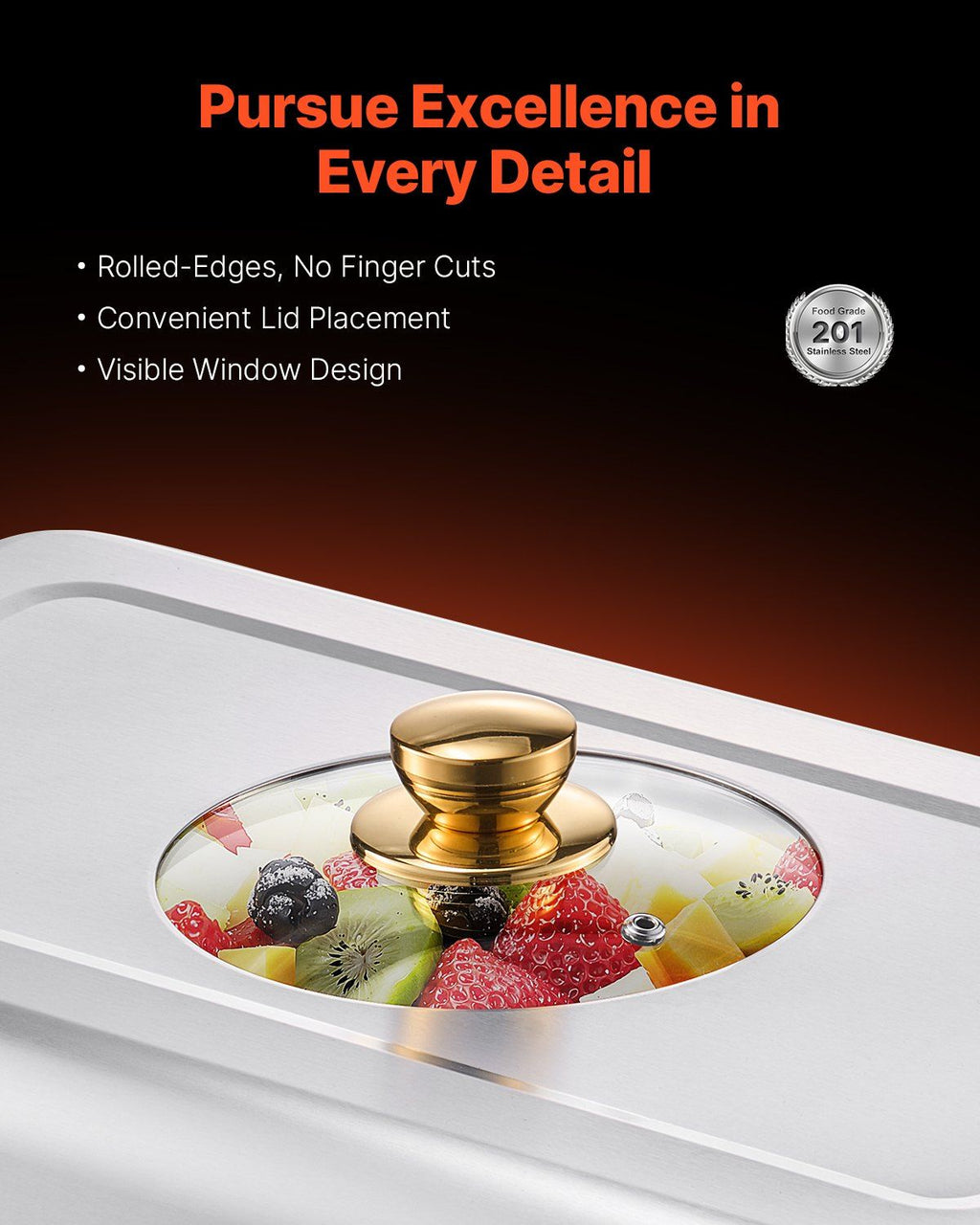 Chafing Dish Buffet Set, 4 Qt 2 Pack, Stainless Steel Chafer with 4 Half Size Pans, Rectangle Catering Warmer Server with Glass Lid Water Pan Folding Stand Fuel Holder, for Wedding Party Banquet
