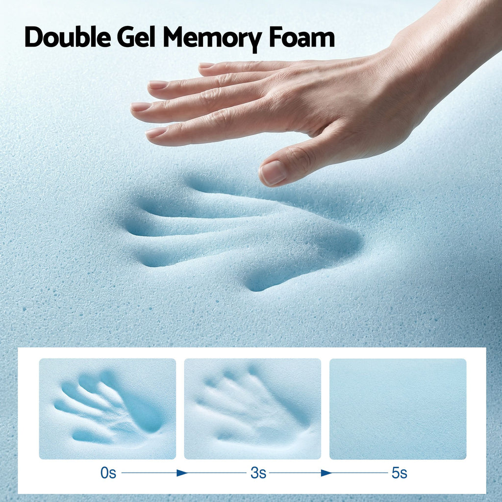 RoomSense Double Mattress, 34cm Thick Medium Firm Hybrid Mattress for Back Pain Relief, Tencel Cooling Pocket Spring Mattress Double Size in a Box